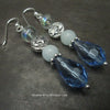 Crescent Moon Glow Glass Earrings With Sterling Silver Hooks