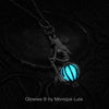 Mermaid Sitting on Glowing Orb Glow Necklace