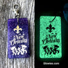 New Orleans Second Line Glow in the dark Gold Metallic Purse Charm Key Chain