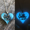 Octopus Glow Opal Heart Necklace