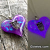 Owl Heart Glow in the dark Necklace