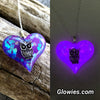 Owl Heart Glow in the dark Necklace