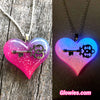 Lula Heart with Key Inside Glow in the dark Necklace