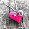 Lula Heart with Key Inside Glow in the dark Necklace