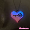 Lula Heart with Key Inside Glow in the dark Necklace