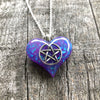 Lula Heart with Pentacle Inside Glow in the dark Necklace