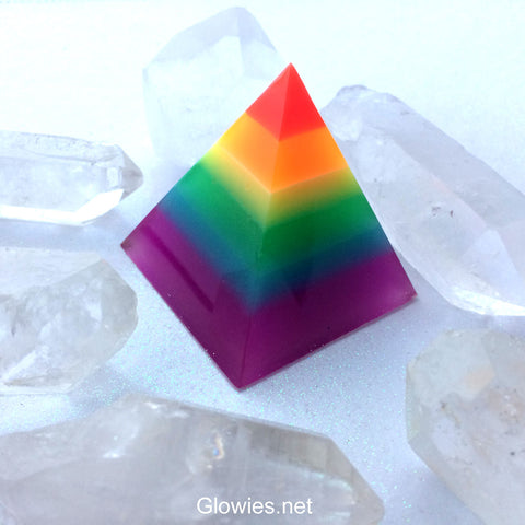 Handmade Rainbow Glow Pyramid Prism