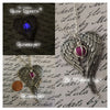 Purple Angel Wings Heart with Glowing Orb Necklace