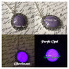 Purple Glowing Opal Victorian Round Necklace