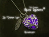 Purple Heart of Winter Glowing Necklace