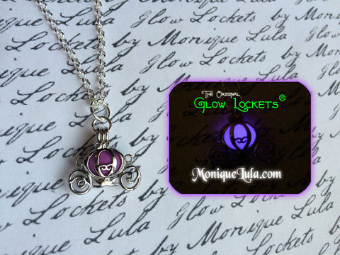 Purple Glowing Cinderella Carriage Necklace