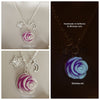 Handmade Rose Glowing Flower Necklace