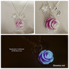 Handmade Rose Glowing Flower Necklace