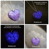 Holographic Galaxy Heart Glow Necklace