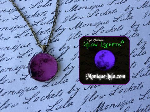 Purple Glowing Moon Necklace