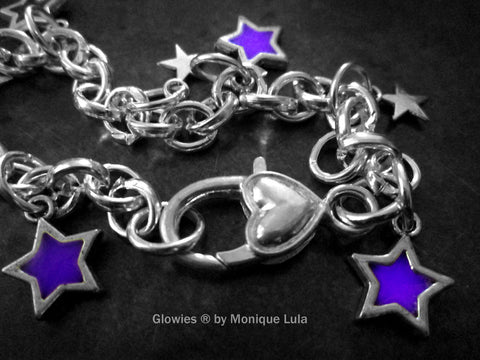 Glowing Galaxy of Stars Link Charm Bracelet