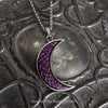 Stainless Steel Crescent Moon Glow Necklace