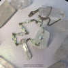 Crystal Quartz Wand Glow in the Dark Beaded Stars Long Necklace