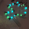 Crystal Quartz Wand Glow in the Dark Beaded Stars Long Necklace