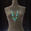 Crystal Quartz Wand Glow in the Dark Beaded Stars Long Necklace