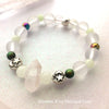 Mood Color Changing Glow Glass Quartz Crystal Stretch Beaded Bracelet