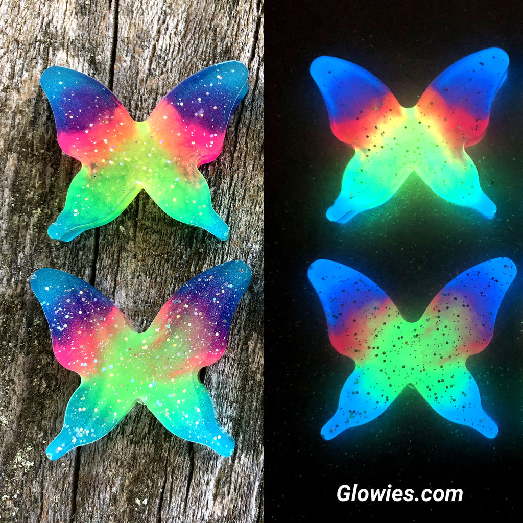 Rainbow Glow Butterfly Necklace