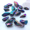 Healing Stone Aurora Borealis Rainbow Hematite Glow Orb Necklace