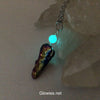 Healing Stone Aurora Borealis Rainbow Hematite Glow Orb Necklace