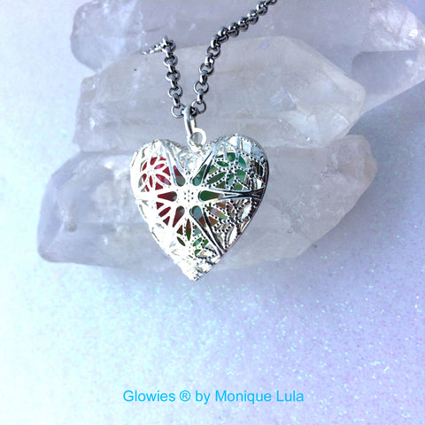 Rainbow Heart Glow Locket