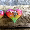 Rainbow Glow Heart Necklaces - Squirrel & Frog