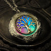 Rainbow Tree of Life Glowing Locket Necklace