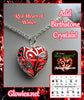 Red Heart of Winter Frozen Forest Glowing Necklace