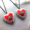 Rose Heart Glow Locket Necklace