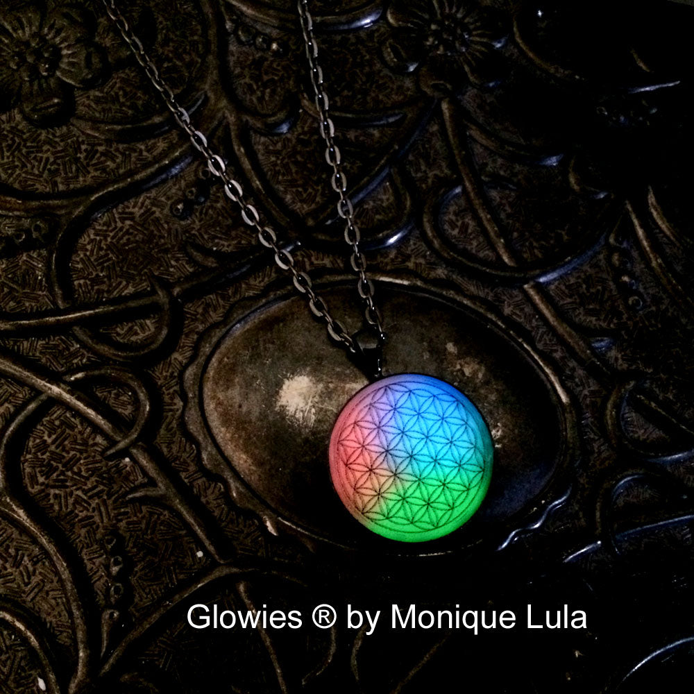 Sacred Geometry Flower of Life Glow Necklace