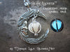 Crescent Moon With Face Caged Orb Glow Locket Silver