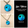 Sea Turtle Glow Art Necklace