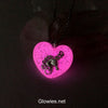 Unicorn Heart Glow in the dark necklace