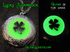 Lucky Shamrock Four 4 Leaf Clover Saint Patricks Day Glow Locket