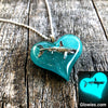 Glow in the dark Shark Heart Necklace