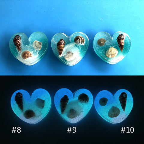 Glowing Ocean Heart Real Seashells Glowie Pendants