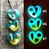 Glowing Ocean Heart Real Seashells Glowie Pendants