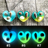 Glowing Ocean Heart Real Seashells Glowie Pendants