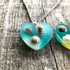 Glowing Ocean Heart Real Seashells Glowie Pendants