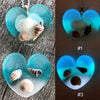 Glowing Ocean Heart Real Seashells Glowie Pendants
