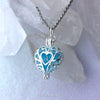 Frozen Heart Galaxy Glowing Glass Necklace