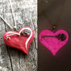 Smiling Skeleton Key Lula Heart Glow Necklace