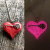 Smiling Skeleton Key Lula Heart Glow Necklace