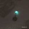 Snowflake Glow Glass Necklace