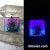 Square Haunted House Glow in the dark Necklace