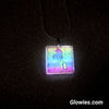 Square Rainbow Unicorn Glow in the dark Necklace